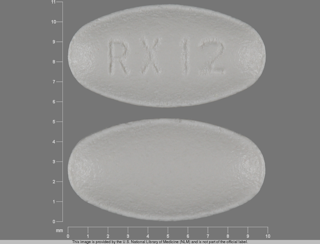 White Oval pill with imprint RX12 — Atorvastatin calcium Atorvastatin calcium trihydrate 10 mg; (view 2)
