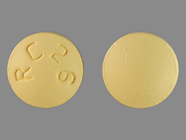 Yellow Round pill with imprint RC26 — Donepezil hydrochloride Donepezil hydrochloride 10 mg; (view 2)
