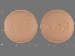 Orange Round pill with imprint C;402 — Tiagabine hydrochloride Tiagabine hydrochloride 2 mg; (view 3)