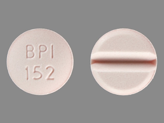 Pink Round pill with imprint BPI;152 — Isordil Isosorbide dinitrate 5 mg; (view 2)