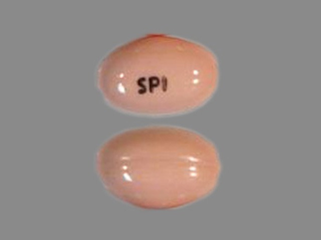 Orange Oval pill with imprint SPI — Amitiza Lubiprostone 24 ug; (view 2)