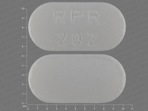White Oval pill with imprint RPR;202 — Riluzole 50 mg (view 4)