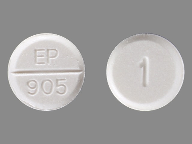 White Round pill with imprint EP;905;1 — Lorazepam Lorazepam 1 mg; (view 2)