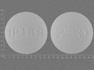 White Round pill with imprint IP188;250 — Naproxen Naproxen 250 mg; (view 5)