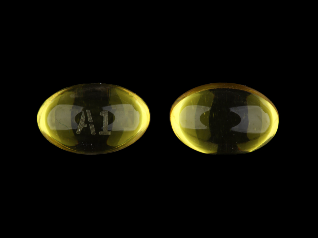 Yellow Oval pill with imprint A1 — Benzonatate 100 mg (view 2)