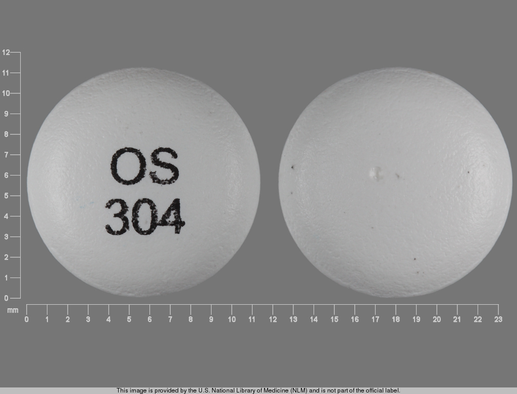 White Round pill with imprint OS304 — Venlafaxine hydrochloride Venlafaxine hydrochloride 225 mg; (view 2)
