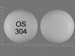 White Round pill with imprint OS;304 — Venlafaxine 225 mg (view 2)