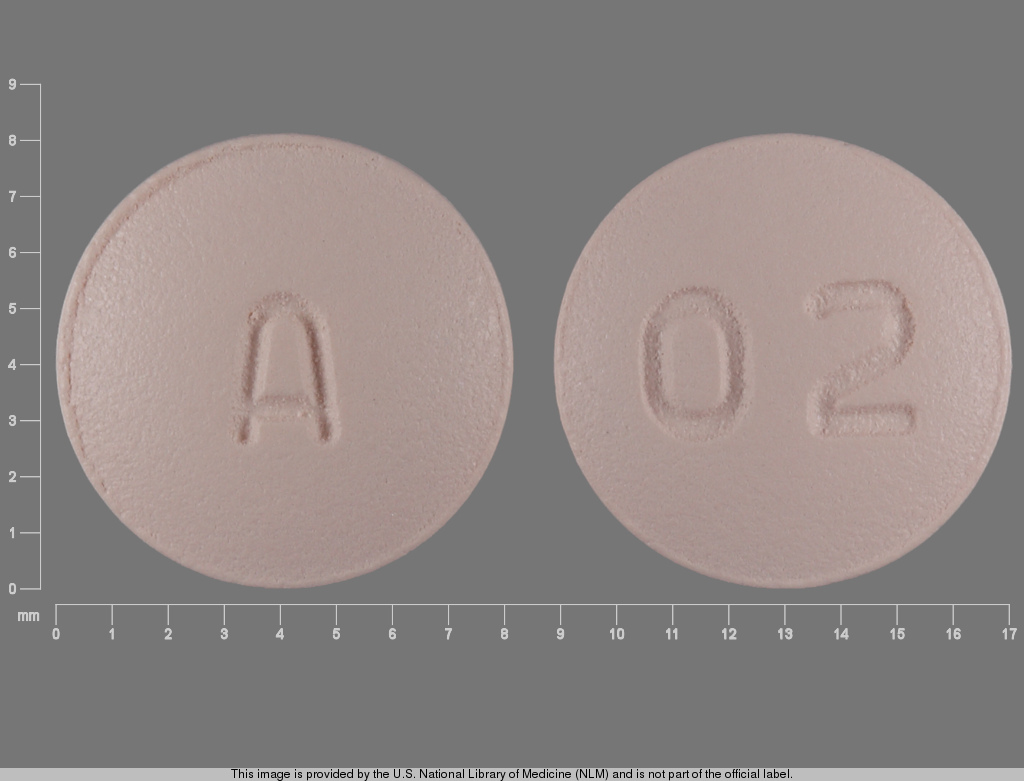 Pink Round pill with imprint A;02 — Simvastatin Simvastatin 20 mg; (view 2)