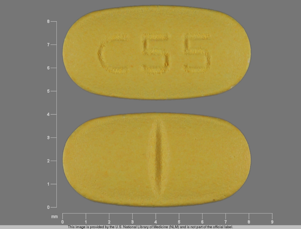 Yellow Capsule pill with imprint C;55 — Paroxetine Paroxetine hydrochloride hemihydrate 10 mg; (view 2)