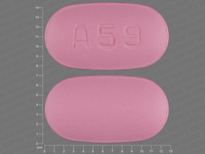 Pink Oval pill with imprint A59 — Paroxetine hydrochloride 40 mg (view 2)