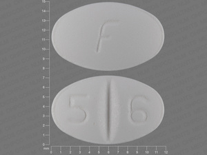 White Oval pill with imprint F;5;6 — Escitalopram Escitalopram oxalate 20 mg; (view 2)
