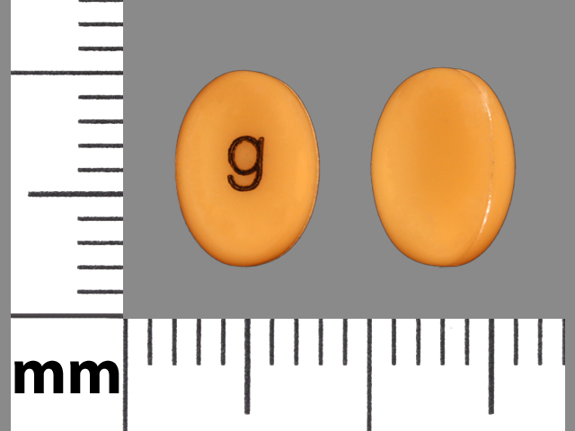 Yellow Oval pill with imprint g — Doxercalciferol Doxercalciferol 2.5 ug;coconut oil 99.7675 mg;gelatin 47.1232 mg;glycerin 21.7157 mg;titanium dioxide 0.2389 mg;alcohol 0.2 ug;butylated hydroxyanisole 0.03 mg;ferric oxide yellow 0.0109 mg; (view 2)