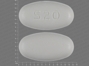 White Oval pill with imprint S20 — Penicillin v potassium Penicillin v potassium 250 mg; (view 3)