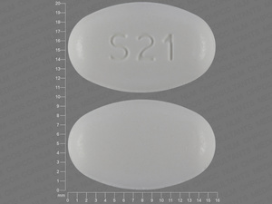 White Oval pill with imprint S21 — Penicillin v potassium Penicillin v potassium 500 mg; (view 3)