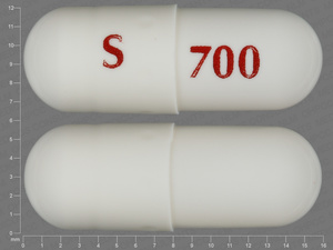 White Capsule pill with imprint S;700 — Selegiline hydrochloride Selegiline hydrochloride 5 mg; (view 3)