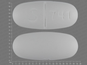 White Oval pill with imprint S;741 — Gemfibrozil Gemfibrozil 600 mg; (view 2)
