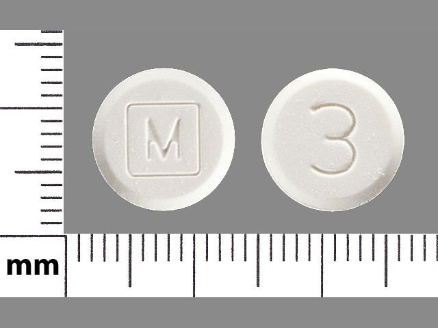 White Round pill with imprint 3;M — Acetaminophen and codeine phosphate Acetaminophen 300 mg;codeine phosphate 30 mg; (view 2)