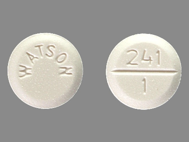 White Round pill with imprint 241;1;WATSON — Lorazepam Lorazepam 1 mg; (view 3)