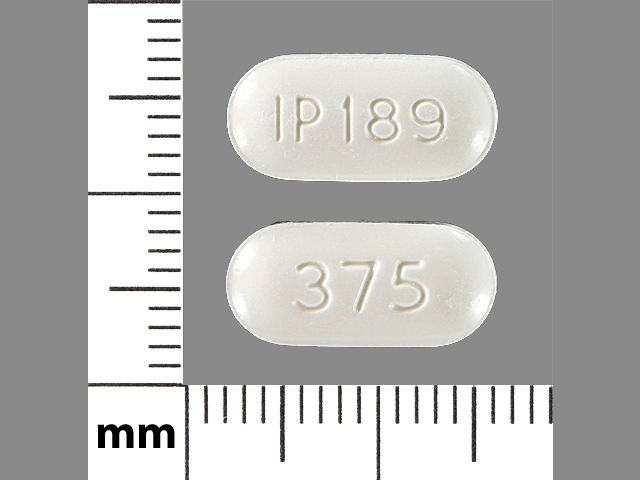 White Capsule pill with imprint IP189;375 — Naproxen Naproxen 375 mg; (view 2)
