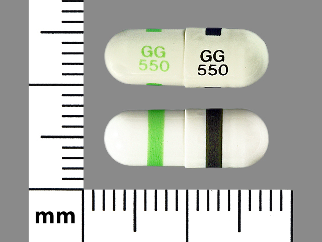 White Capsule pill with imprint GG550 — Fluoxetine hydrochloride Fluoxetine hydrochloride 20 mg; (view 2)