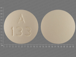 Yellow Round pill with imprint A;133 — Bupropion hydrochloride Bupropion hydrochloride 150 mg; (view 2)