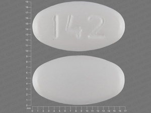 White Oval pill with imprint 142 — Bupropion hydrochloride 300 mg (view 2)