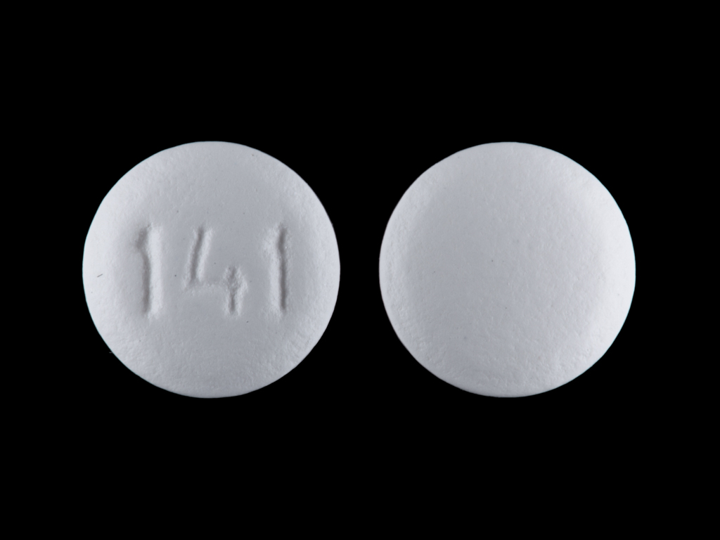 White Round pill with imprint 141 — Bupropion hydrochloride 150 mg (view 4)