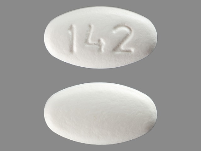 White Oval pill with imprint 142 — Bupropion hydrochloride 300 mg (view 3)