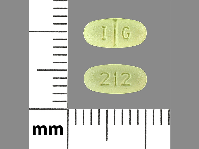 Green Oval pill with imprint 212;IG — Sertraline hydrochloride Sertraline hydrochloride 25 mg; (view 2)