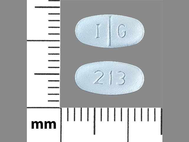 Blue Oval pill with imprint 213;IG — Sertraline hydrochloride Sertraline hydrochloride 50 mg; (view 2)