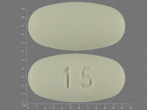 Yellow Oval pill with imprint 15 — Meloxicam Meloxicam 15 mg; (view 2)