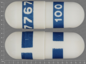 White Capsule pill with imprint 7767;100 — Celecoxib Celecoxib 100 mg; (view 5)