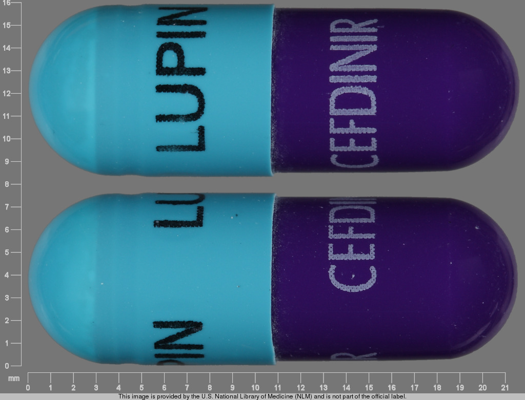 Turquoise, purple Capsule pill with imprint LUPIN;CEFDINIR — Cefdinir 300 mg (view 2)