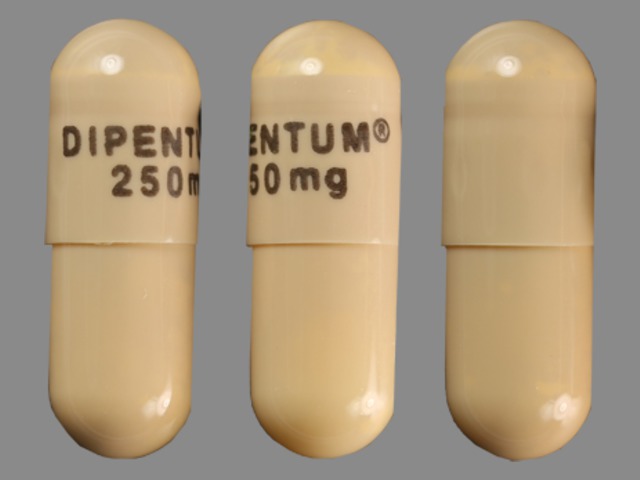 White Capsule pill with imprint DIPENTUM;250;mg — Dipentum (view 2)