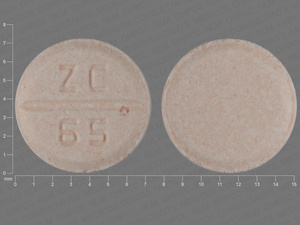 Orange Round pill with imprint ZC;65 — Venlafaxine Venlafaxine hydrochloride 37.5 mg; (view 3)