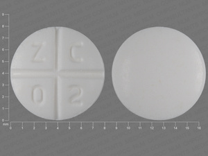 White Round pill with imprint Z;C;0;2 — Promethazine hydrochloride Promethazine hydrochloride 25 mg; (view 4)
