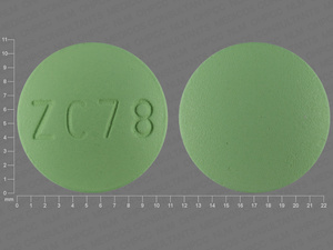 Green Round pill with imprint ZC;78 — Risperidone Risperidone 4 mg; (view 3)