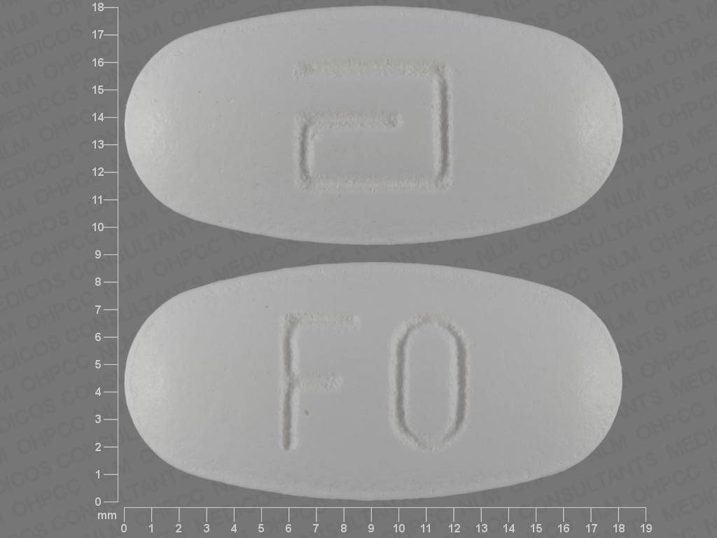 White Oval pill with imprint FO — Fenofibrate Fenofibrate 145 mg; (view 2)