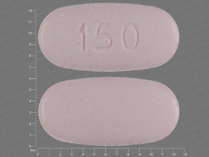 Pink Oval pill with imprint 150 — Fluconazole Fluconazole 150 mg; (view 2)