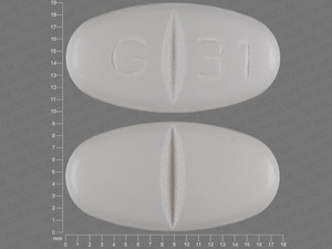 White Oval pill with imprint G;31 — Gabapentin Gabapentin 600 mg; (view 2)