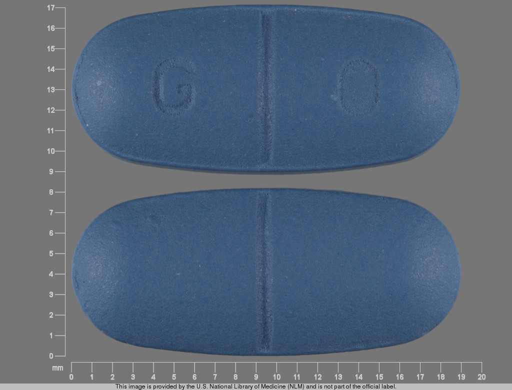 Blue Oval pill with imprint G;0 — Naproxen sodium 550 mg (view 2)