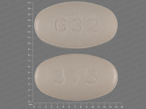 Orange Oval pill with imprint G;32;375 — Naproxen Naproxen 375 mg; (view 2)
