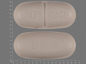 Orange Capsule pill with imprint G;32;500 — Naproxen Naproxen 500 mg; (view 3)