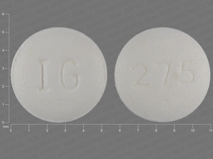 White Round pill with imprint IG;275 — Hydroxyzine hydrochloride Hydroxyzine hydrochloride 10 mg; (view 2)