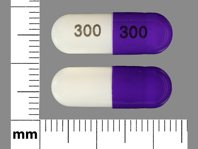 Purple;white Capsule pill with imprint 300 — Diltiazem hydrochloride Diltiazem hydrochloride 300 mg (view 2)