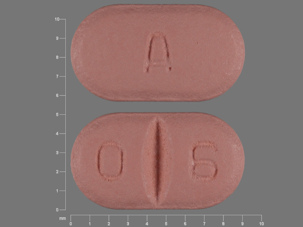 Pink Oval pill with imprint A;0;6 — Citalopram 20 mg (view 5)