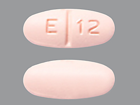 Orange Oval pill with imprint E;12 — Levetiracetam Levetiracetam 750 mg; (view 3)