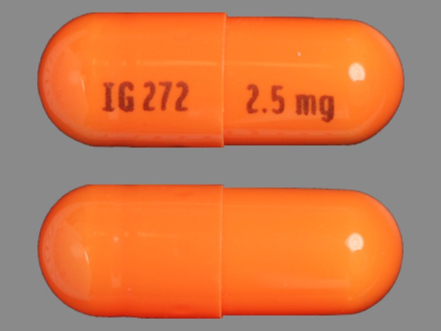 Orange Capsule pill with imprint IG272;2;5;mg — Ramipril Ramipril 2.5 mg; (view 2)