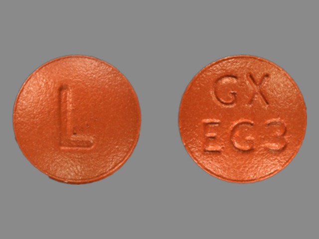 Brown Round pill with imprint GX;EG3;L — Leukeran Chlorambucil 2 mg (view 2)