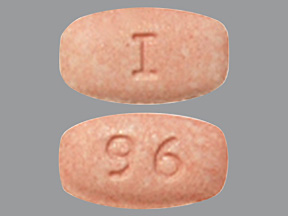 Pink Rectangle pill with imprint I;96 — Aripiprazole 10 mg (view 2)